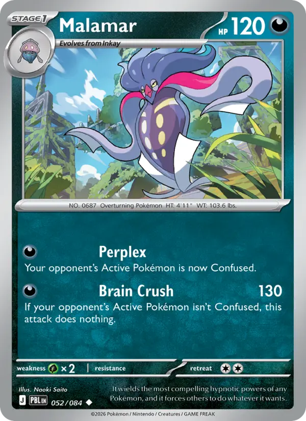Malamar, Pokémon card
