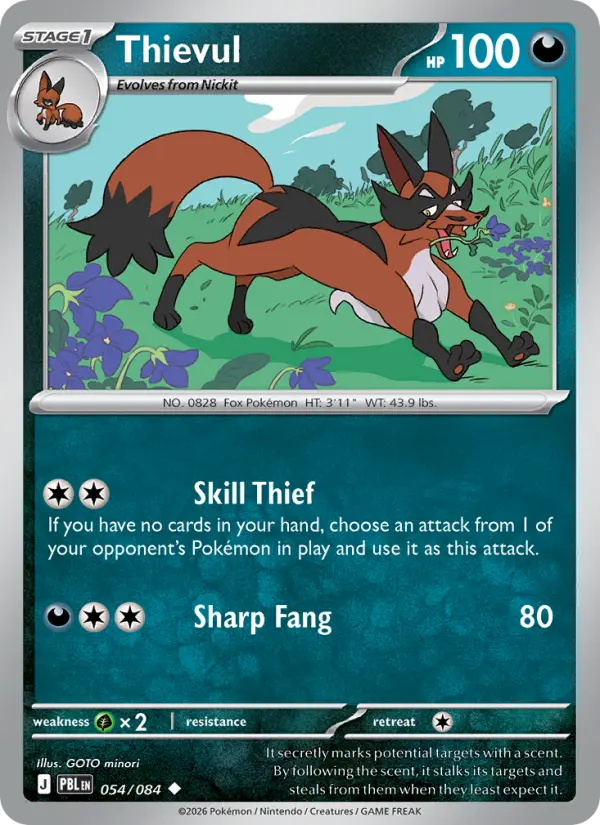 Thievul, Pokémon card
