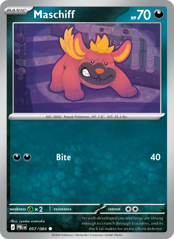 Maschiff, Pokémon card