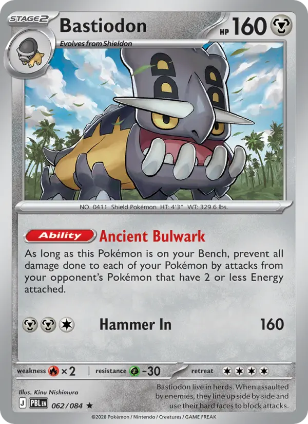 Bastiodon, Pokémon card