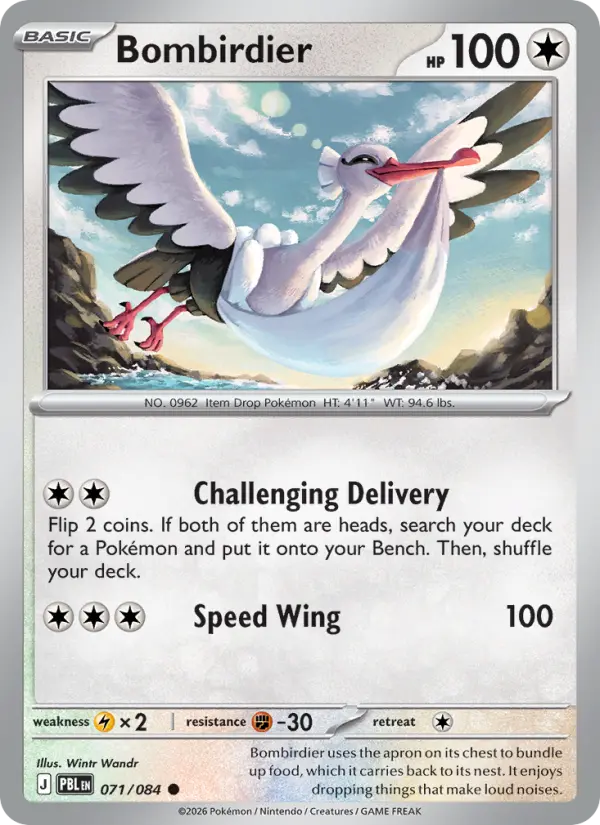 Bombirdier, Pokémon card