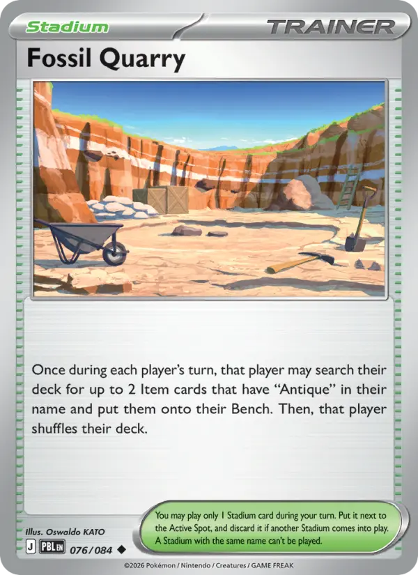 Fossil Quarry, Pokémon card