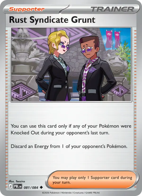 Rust Syndicate Grunt, Pokémon card