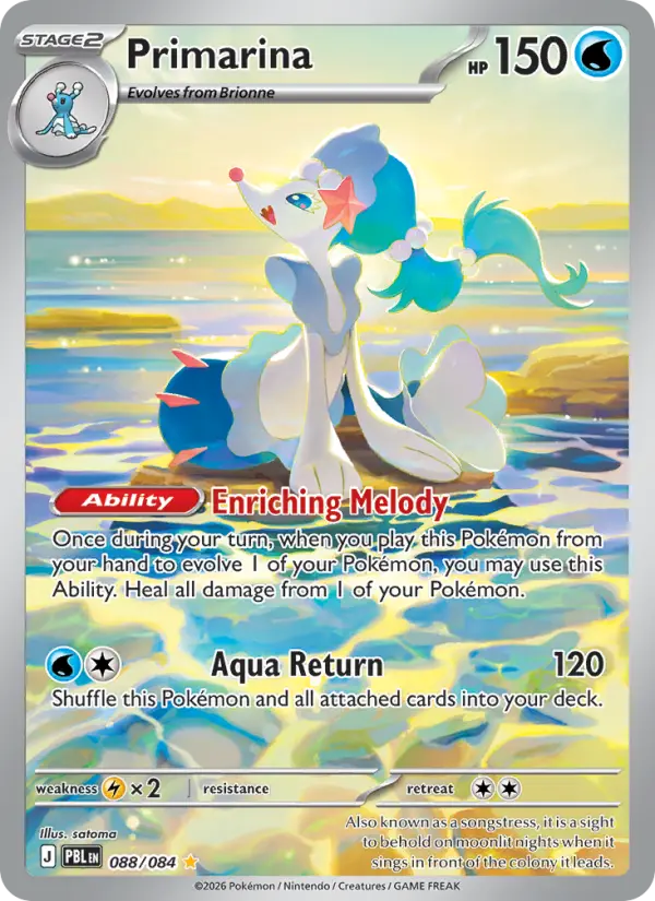 Primarina, Pokémon card