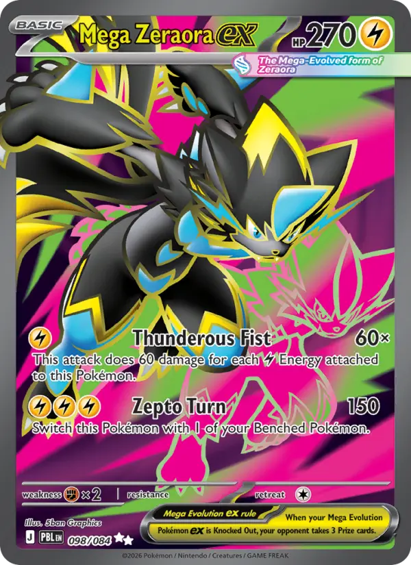 Mega Zeraora ex, Pokémon card