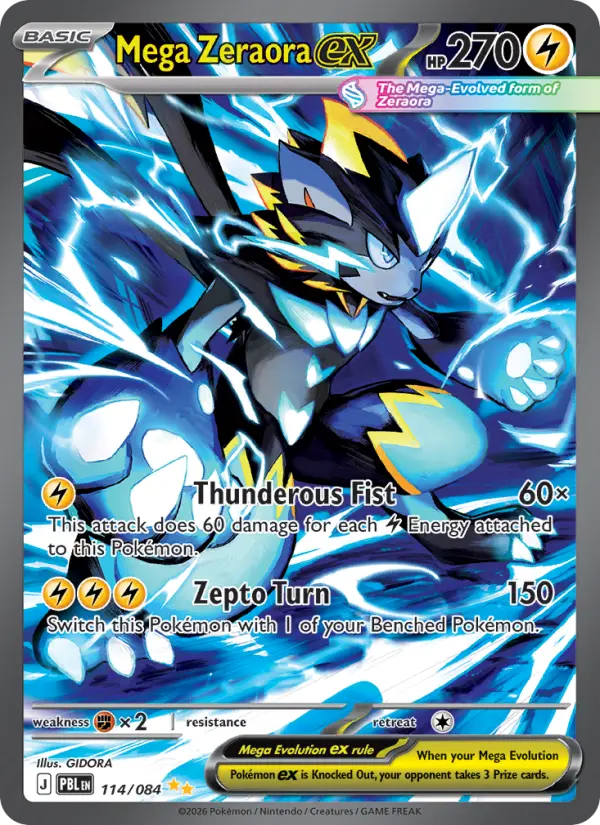 Mega Zeraora ex, Pokémon card