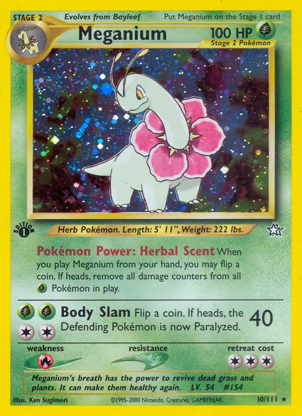 Meganium, Pokémon card
