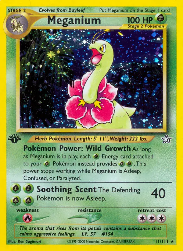 Meganium, Pokémon card
