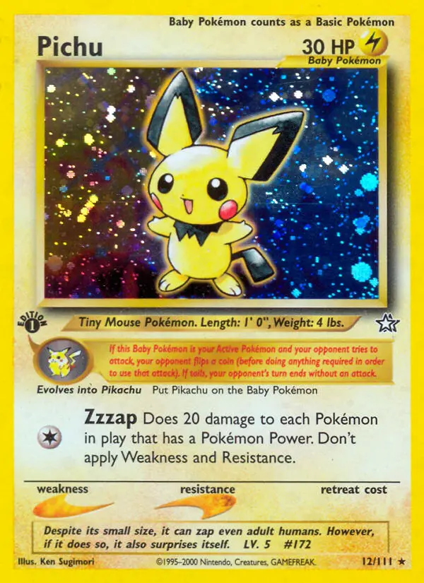 Pichu, Pokémon card