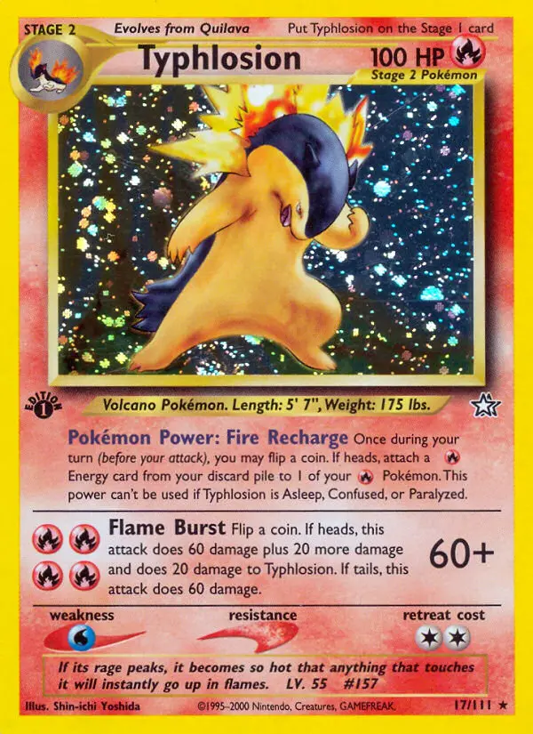 Typhlosion, Pokémon card