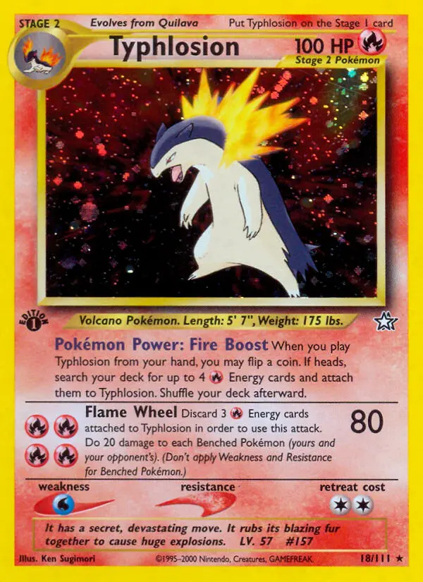Typhlosion, Pokémon card