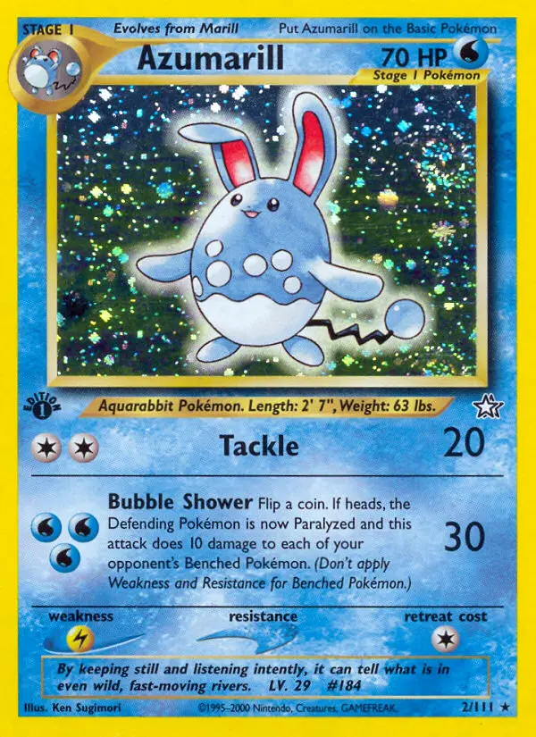 Azumarill, Pokémon card