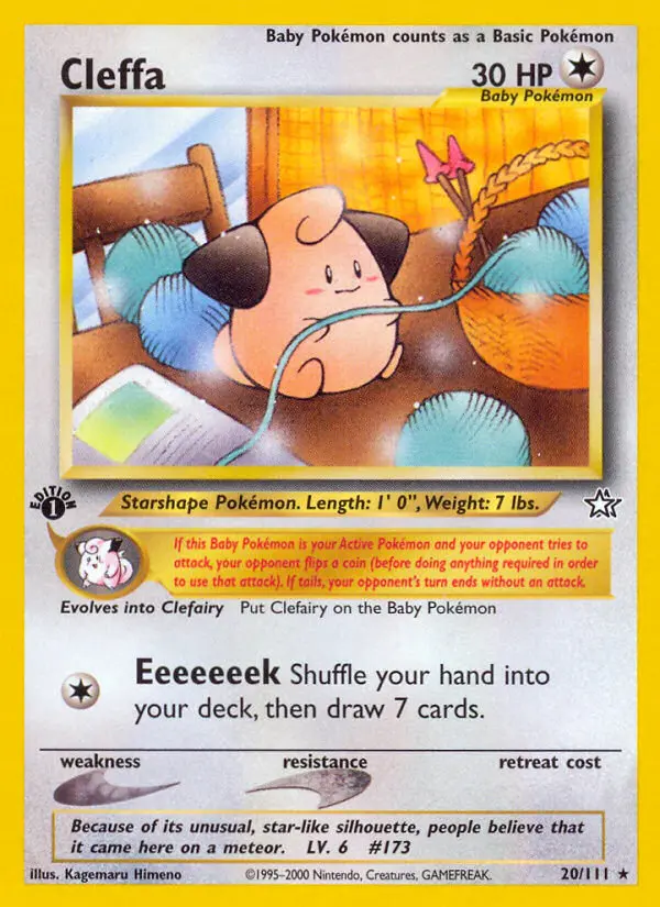 Cleffa, Pokémon card
