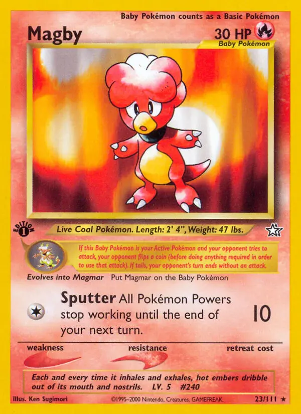 Magby, Pokémon card