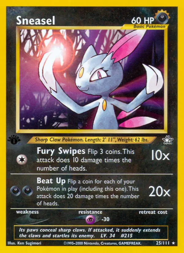 Sneasel, Pokémon card