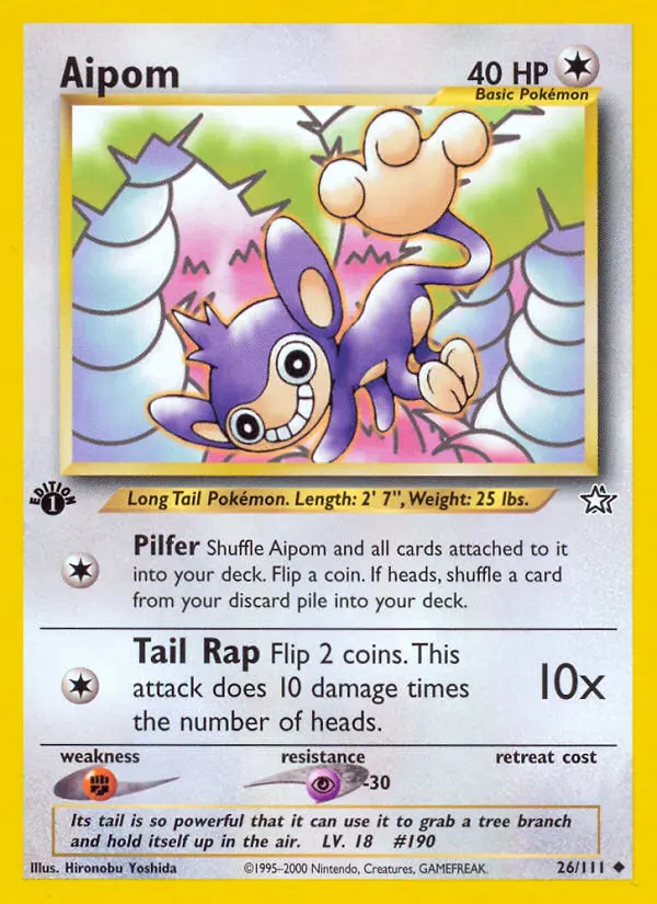 Aipom, Pokémon card