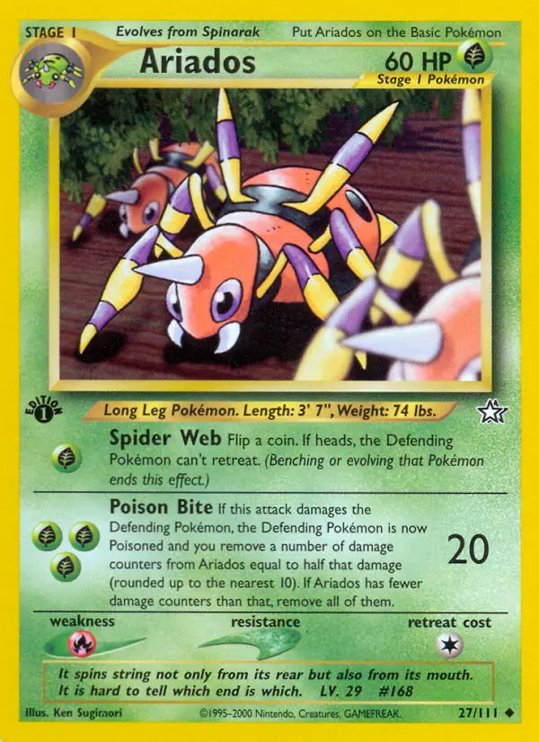 Ariados, Pokémon card
