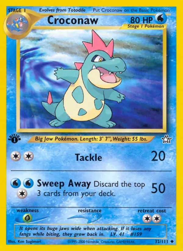 Croconaw, Pokémon card
