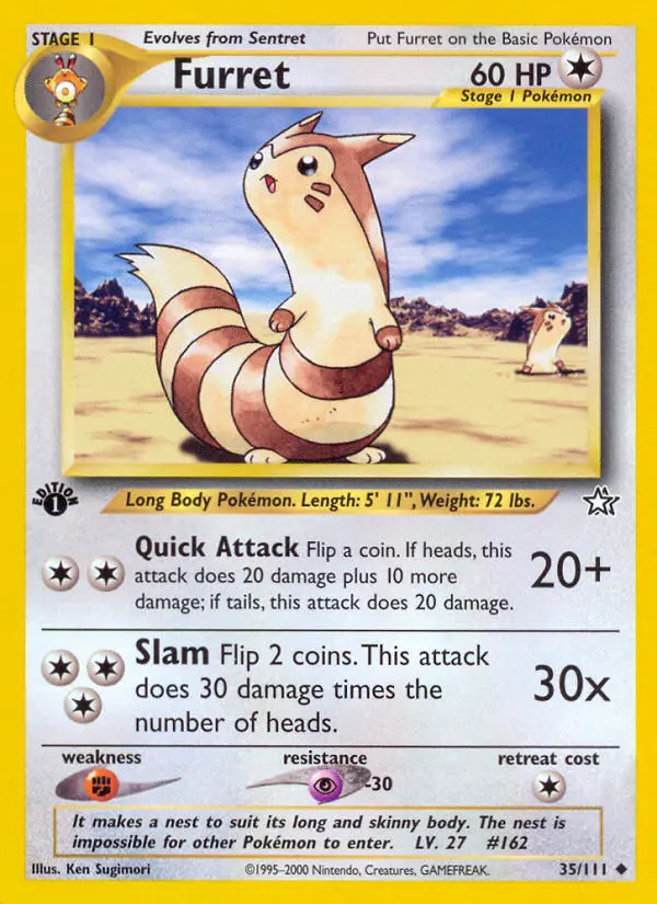 Furret, Pokémon card