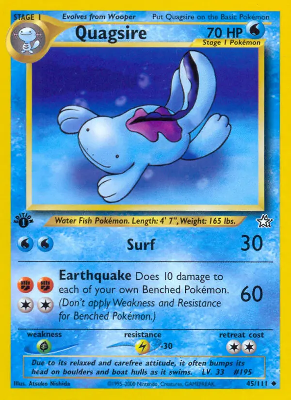 Quagsire, Pokémon card