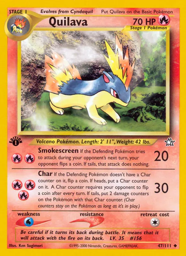 Quilava, Pokémon card