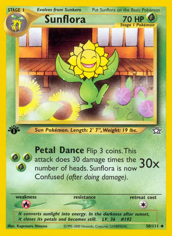 Sunflora, Pokémon card