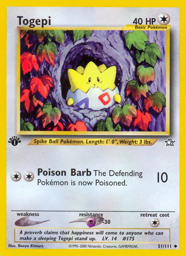 Togepi, Pokémon card