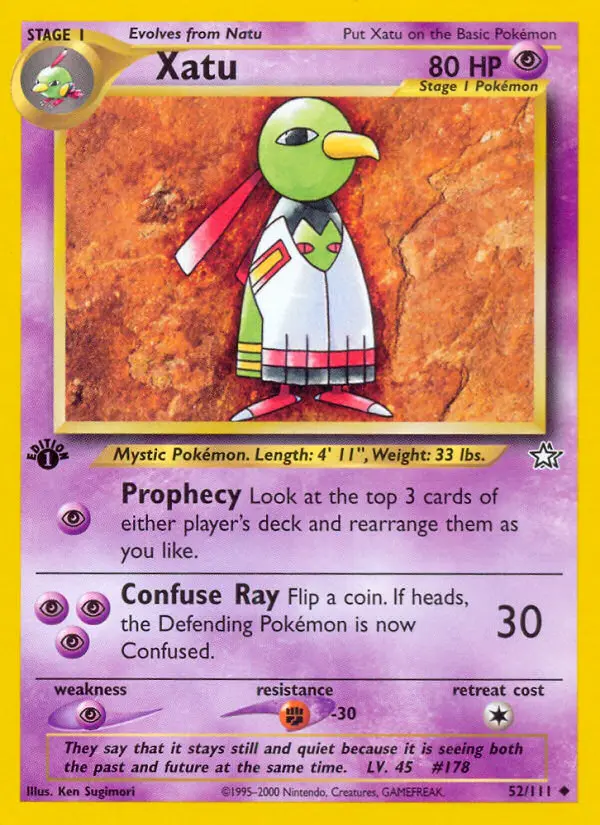 Xatu, Pokémon card
