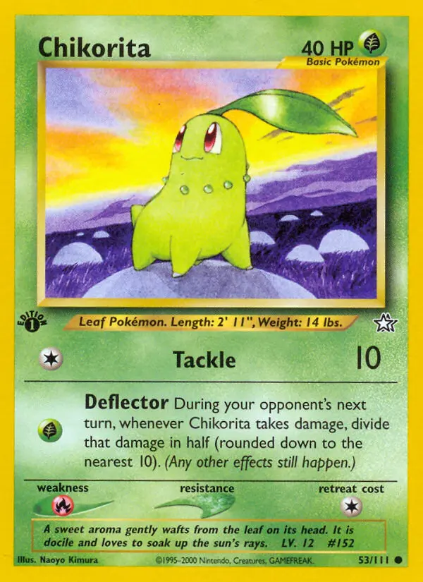 Chikorita, Pokémon card