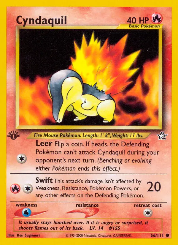 Cyndaquil, Pokémon card