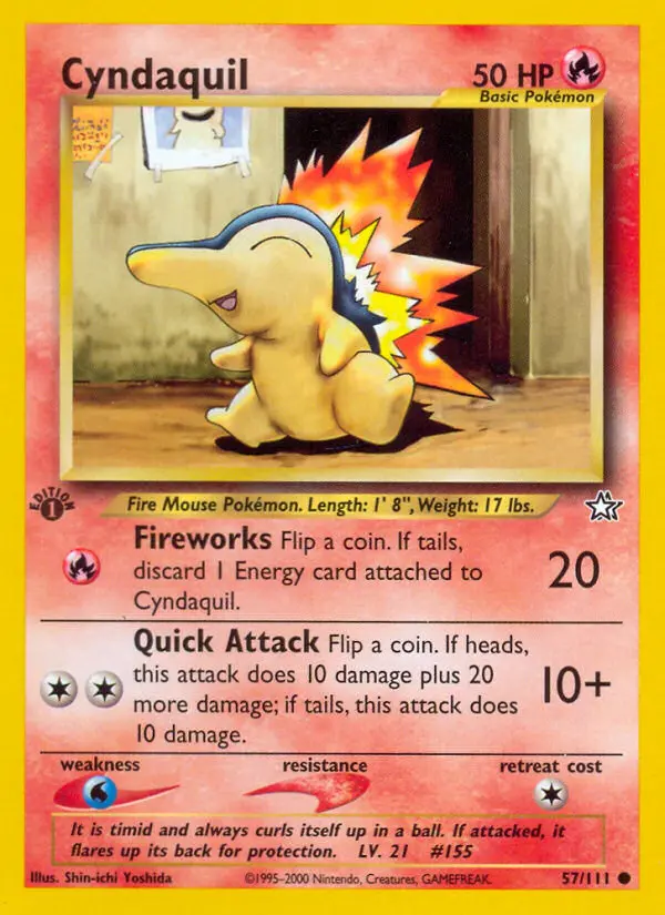 Cyndaquil, Pokémon card