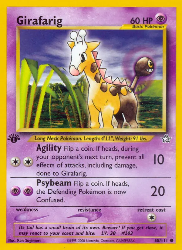 Girafarig, Pokémon card