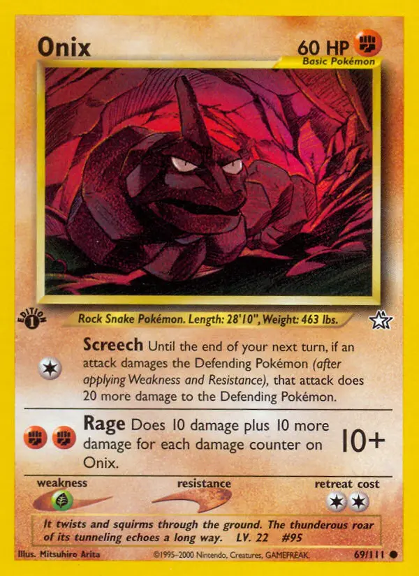 Onix, Pokémon card