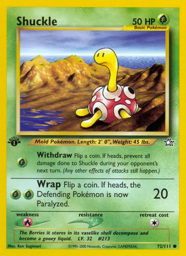 Shuckle, Pokémon card