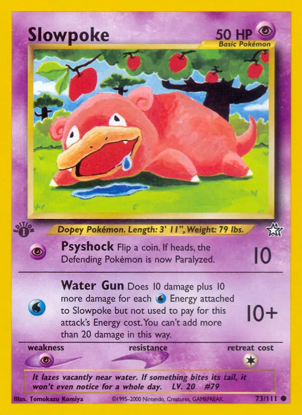 Slowpoke, Pokémon card