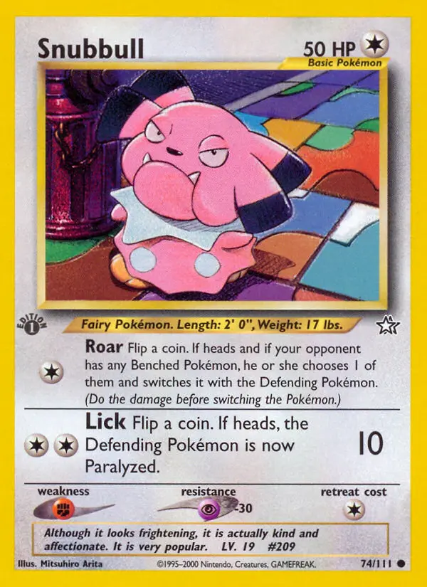 Snubbull, Pokémon card
