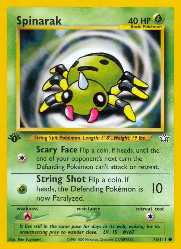 Spinarak, Pokémon card