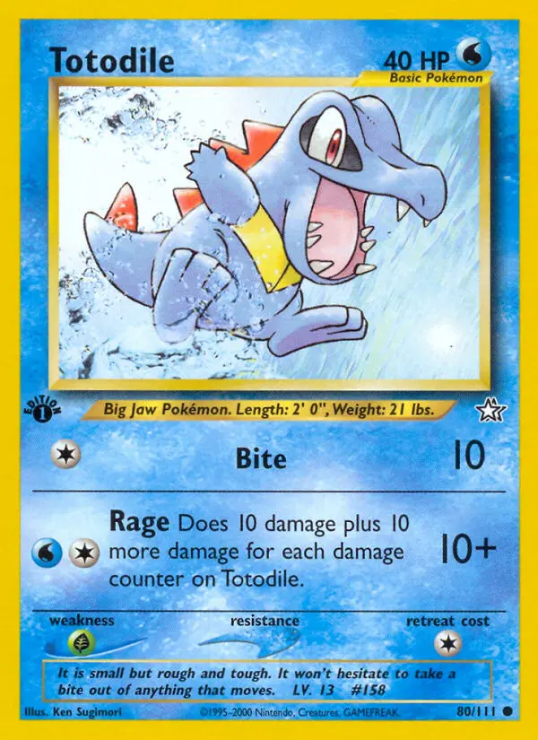 Totodile, Pokémon card