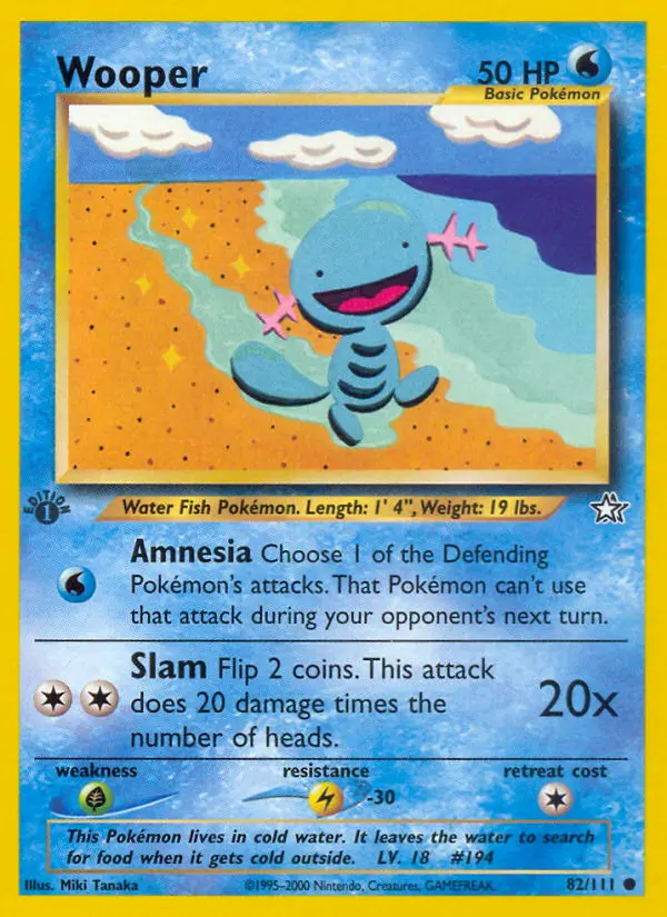 Wooper, Pokémon card