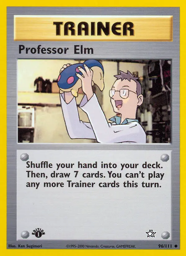 Professor Elm, Pokémon card
