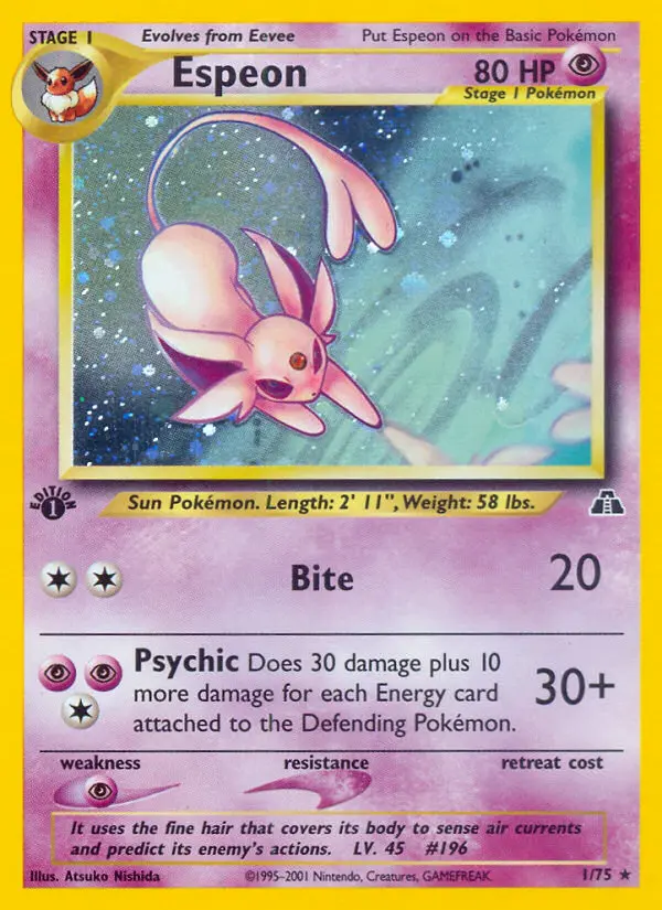 Espeon, Pokémon card