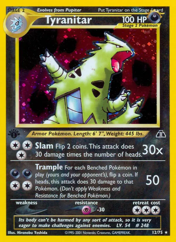 Tyranitar, Pokémon card