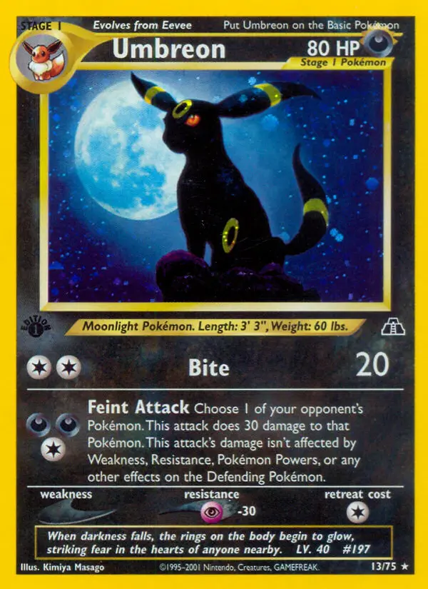 Umbreon, Pokémon card