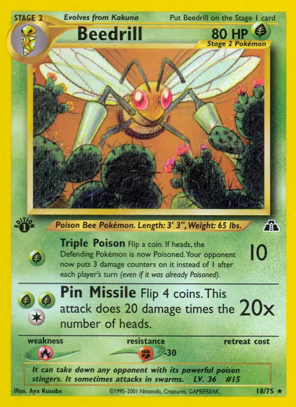 Beedrill, Pokémon card