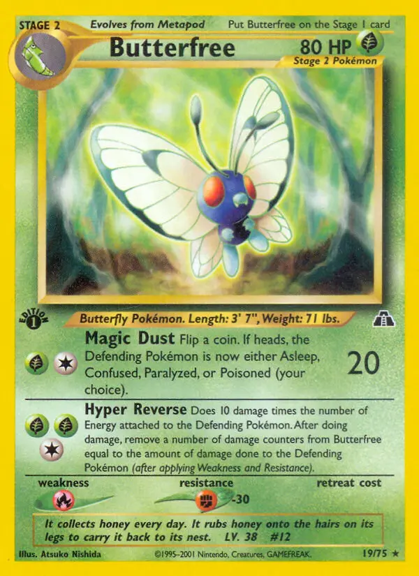 Butterfree, Pokémon card