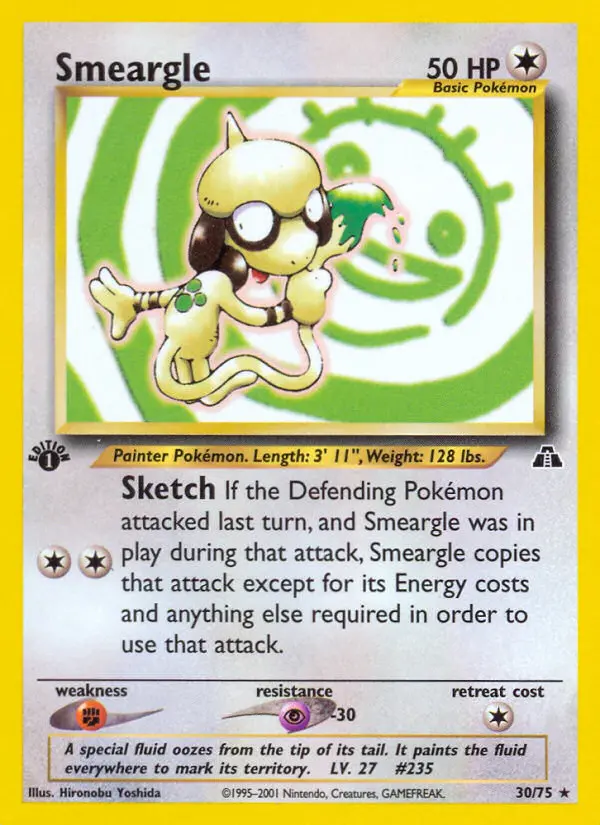 Smeargle, Pokémon card