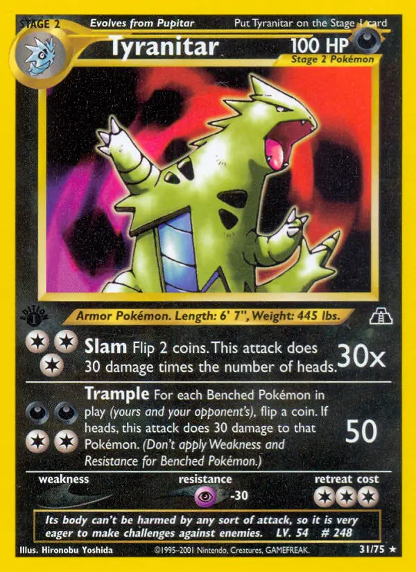 Tyranitar, Pokémon card