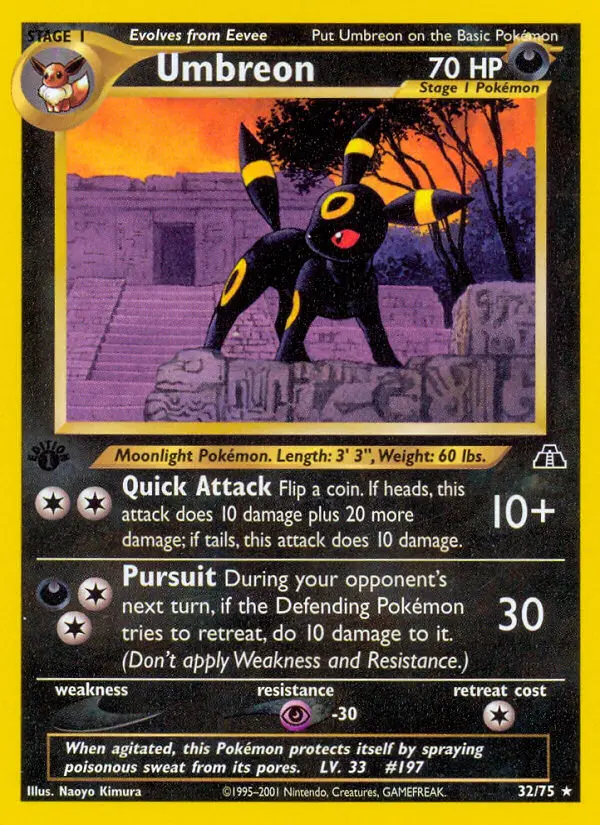 Umbreon, Pokémon card