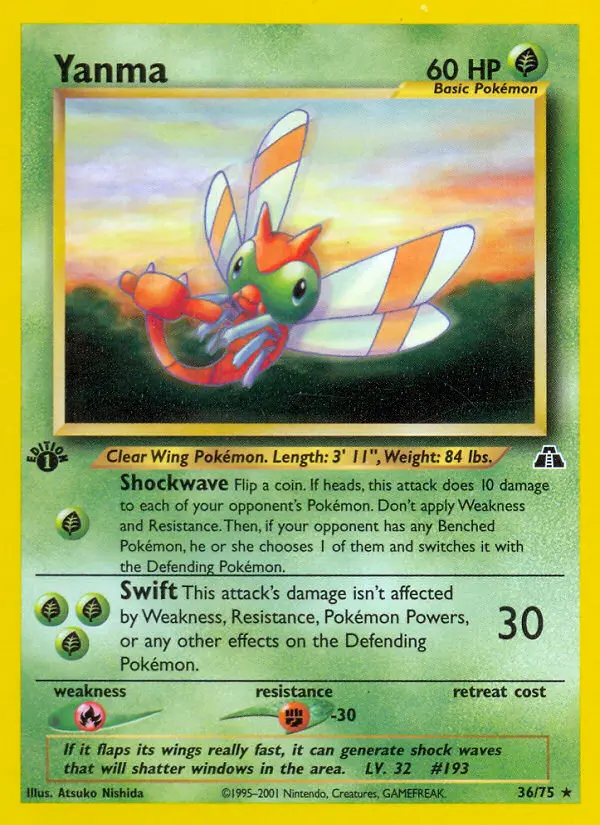 Yanma, Pokémon card