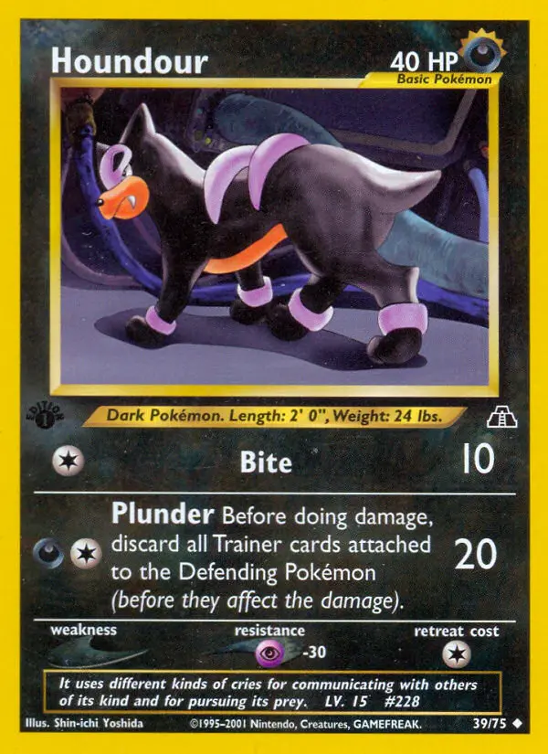 Houndour, Pokémon card